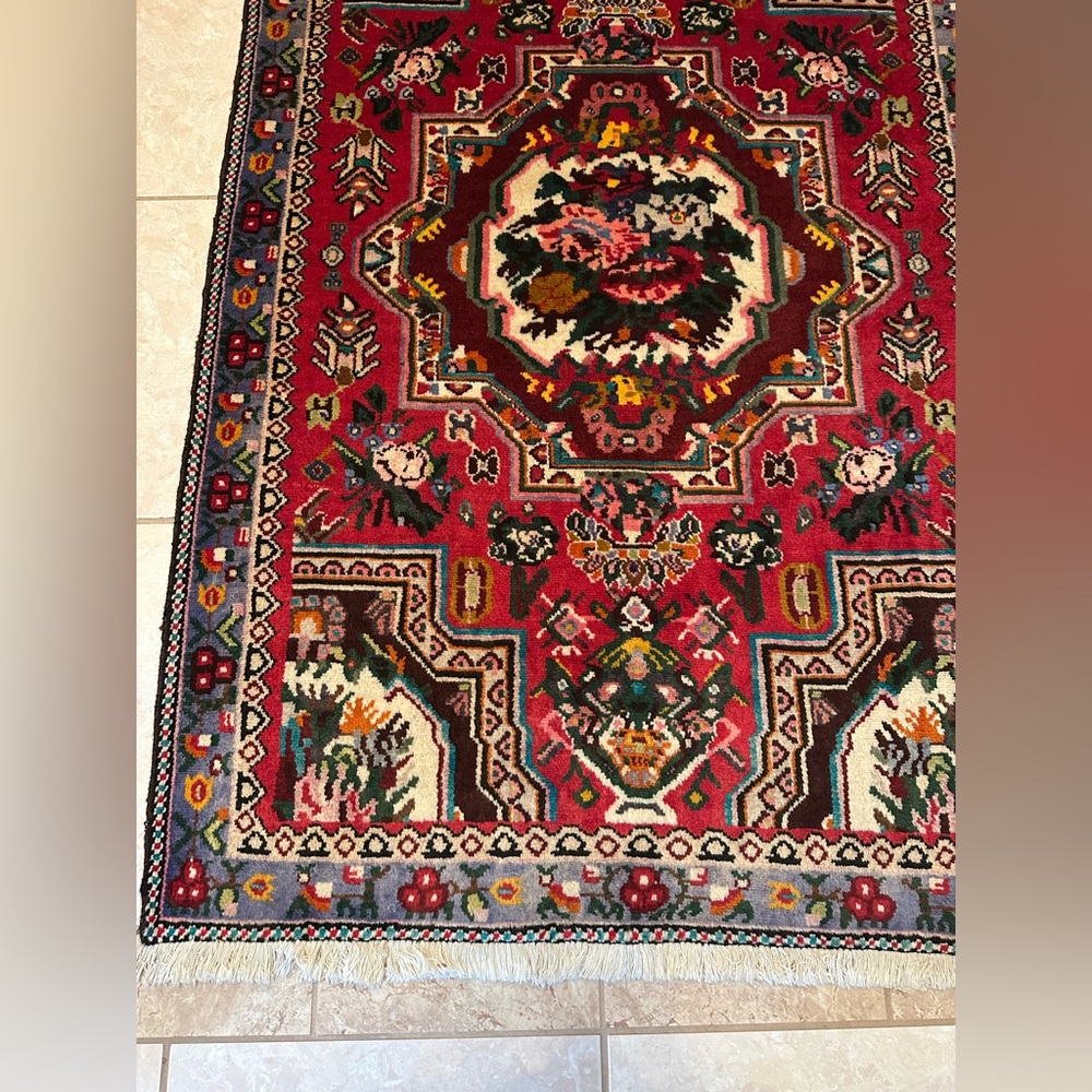 Authentic Persian Hand-Knotted Wool Rug - Picture 2 of 5